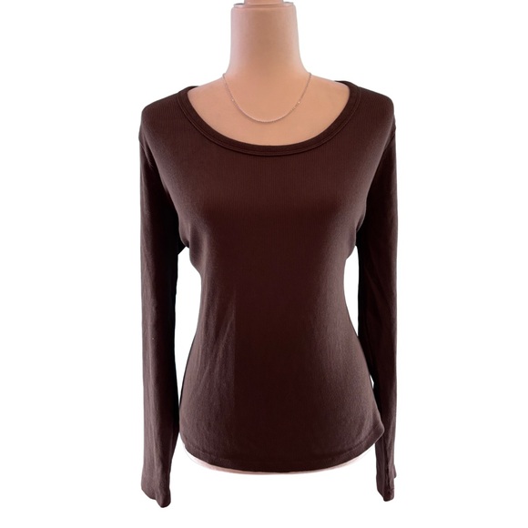 Universal Thread Dark Brown Ribbed Long Sleeve XL NWT Discontinued from Target - Picture 1 of 4